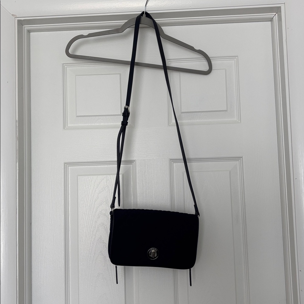 Vera Bradley Quilted Navy Shoulder Bag with Turn-Lock Closure